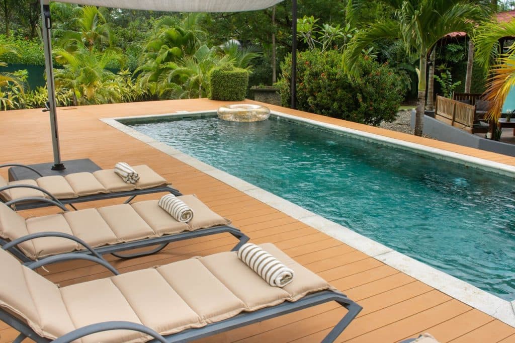 Poolside deck resurfacing project by Deck Heroes
