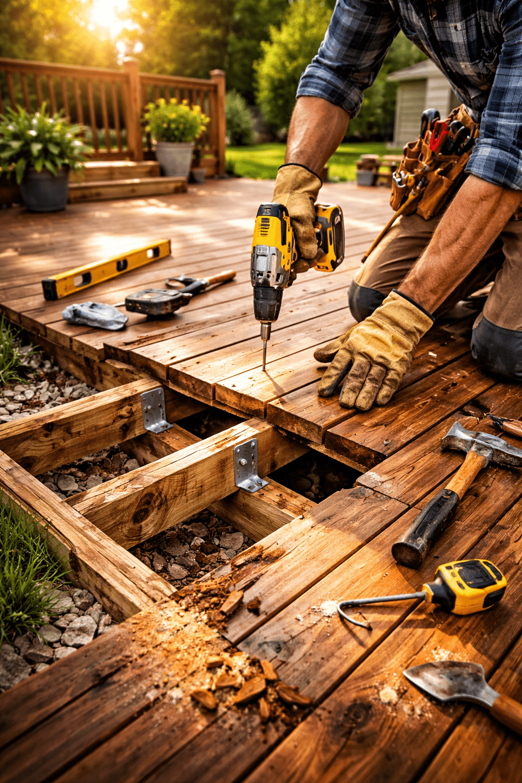 Deck resurfacing — replacing worn boards to give your deck a fresh surface